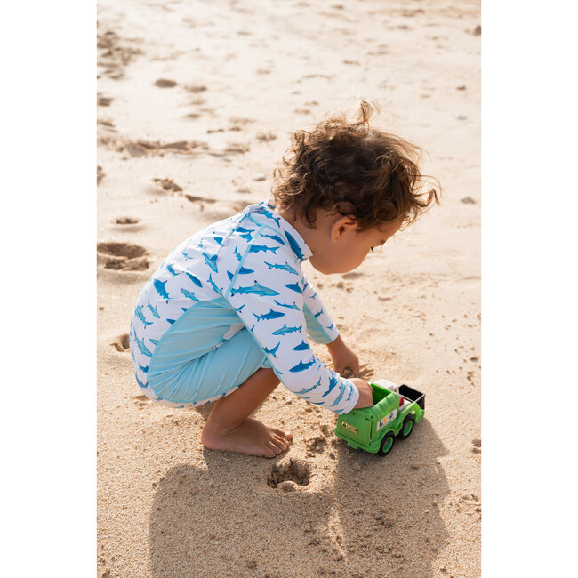 Shark UPF50+ Swimsuit, Blue - Rash Guards - 2