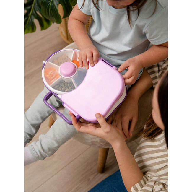 Gobe - Kids Lunchbox with Snack Spinner, Grape Purple