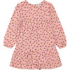 Tulip Print Muslin Long Sleeve Frilled Dress, Pinky - Dresses - 1 - thumbnail