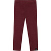Super Soft Rib Leggings, Burgundy - Leggings - 1 - thumbnail