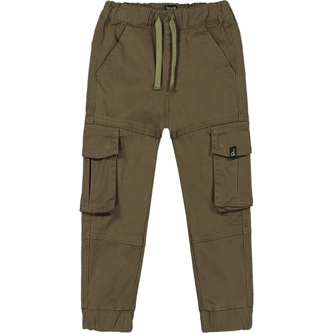 Stretch Twill Cargo Pocket Jogger Pants, Grape Leaf