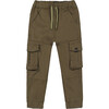 Stretch Twill Cargo Pocket Jogger Pants, Grape Leaf - Pants - 1 - thumbnail