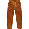 Stretch Corduroy Jogger Pants, Golden Brown - Pants - 1 - thumbnail