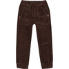 Stretch Corduroy Jogger Pants, Chocolate - Pants - 1 - thumbnail