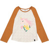 Long Raglan Sleeve Top, Golden Yellow - T-Shirts - 1 - thumbnail