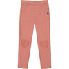 Knee Patch Fleece Treggings, Pink Cinnamon - Leggings - 1 - thumbnail