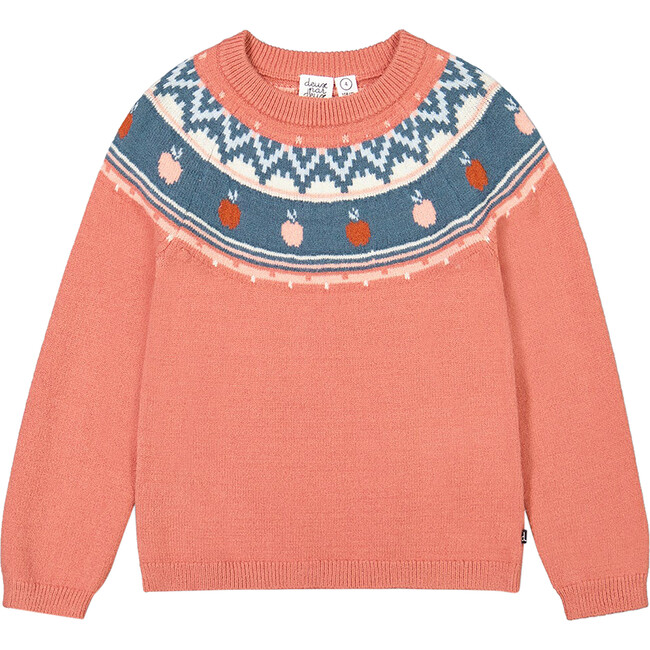 Icelandic Knit Sweater, Terra Cotta - Sweaters - 1