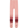 Floral Print Hedgehog Tights, Powder Pink - Tights - 1 - thumbnail