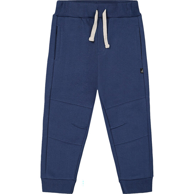 Fleece Drawstring Sweatpants, Indigo Blue