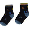 Face Print Socks, Black - Socks - 1 - thumbnail