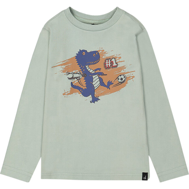 Dino Print Jersey T-Shirt, Sage Green