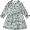 Chiffon Swiss Dot Frilled Dress, Tea Green - Dresses - 1 - thumbnail