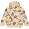 Bear Print Fleece Hoodie, Beige - Sweatshirts - 1 - thumbnail
