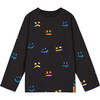 All-Over Face Print Jersey T-Shirt, Black Face Print - T-Shirts - 1 - thumbnail
