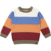 Color-Block Knit Raglan Sweater, Red Wine, Burnt Orange & Oatmeal - Sweaters - 1 - thumbnail