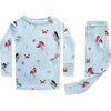 Mermaid Two-Piece Bamboo Pajama Set, Blue - Pajamas - 1 - thumbnail