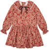 Chloe Girl Drop Waist Dress, Terracotta Floral - Dresses - 1 - thumbnail