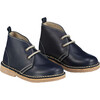 Leather Kids Desert Boots, Navy - Boots - 1 - thumbnail