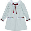 Delia Girl Empire Dress, Blue - Dresses - 1 - thumbnail