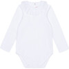 Laya Long Sleeve Baby Body Vest, White - Vests - 1 - thumbnail