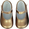 Leather Baby Mary Jane Shoes, Bronze - Mary Janes - 1 - thumbnail