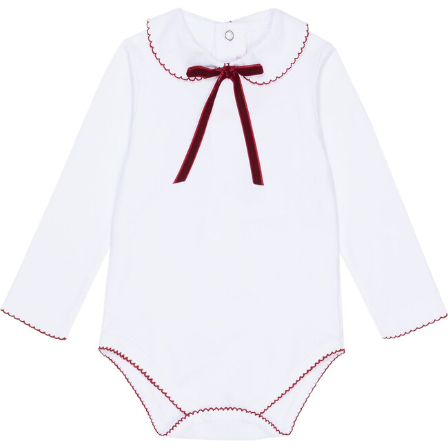 Lirio Long Sleeve Baby Body Vest, Burgundy
