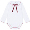 Lirio Long Sleeve Baby Body Vest, Burgundy - Vests - 1 - thumbnail
