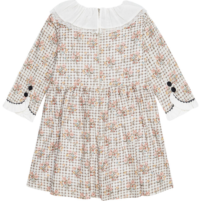 Eliza Gingham Dress, Charcoal - Dresses - 2