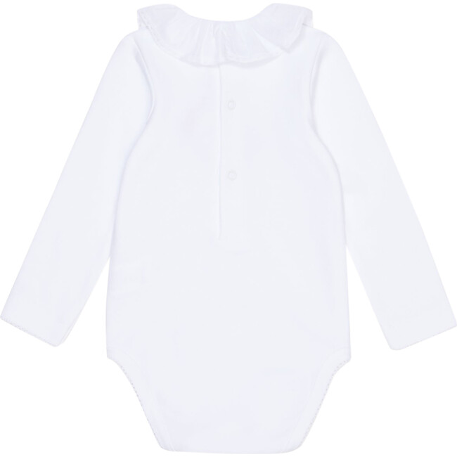 Laya Long Sleeve Baby Body Vest, White - Vests - 2