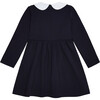Marta Girl Long Sleeve Dress, Navy - Dresses - 2