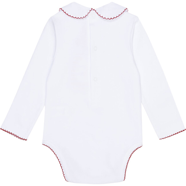 Lirio Long Sleeve Baby Body Vest, Burgundy - Vests - 2