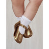 Leather Baby Mary Jane Shoes, Bronze - Mary Janes - 4