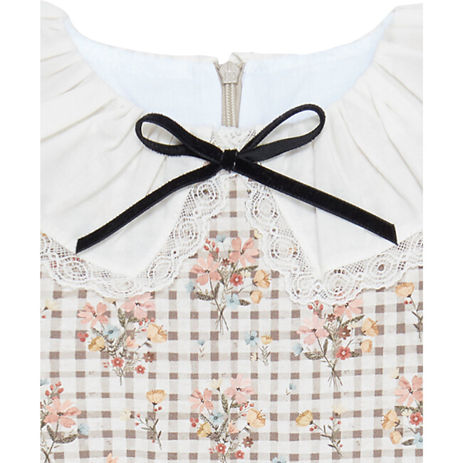 Eliza Gingham Dress, Charcoal - Dresses - 3