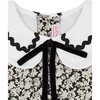 Xana Girl Drop Waist Dress, Black Floral - Dresses - 3