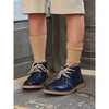 Leather Kids Desert Boots, Navy - Boots - 4