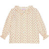 Ella Long Sleeve Baby Girl Shirt, Ivory Floral - Shirts - 1 - thumbnail