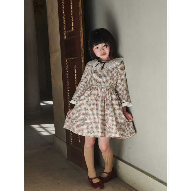 Eliza Gingham Dress, Charcoal - Dresses - 5