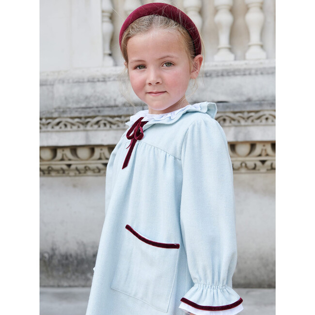 Delia Girl Empire Dress, Blue - Dresses - 5
