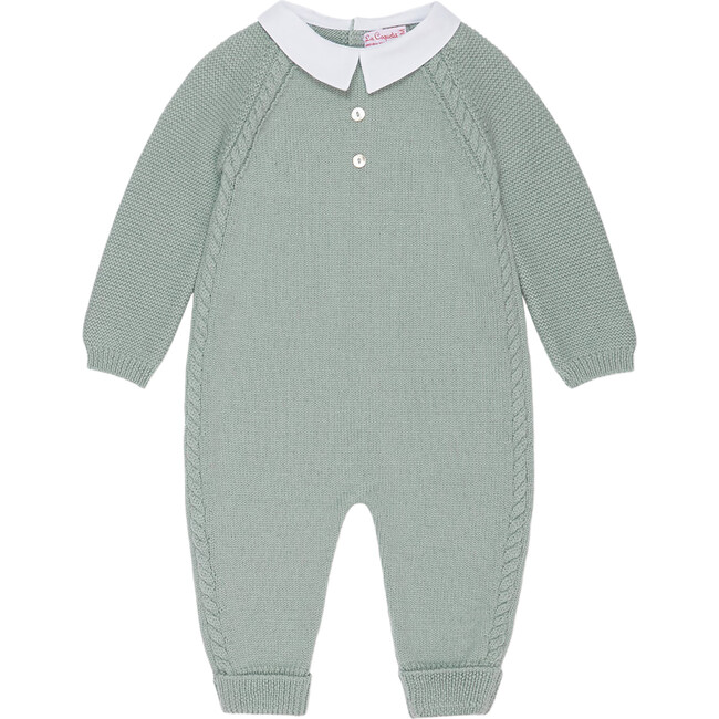 Baby Emilio Merino Playsuit, Sage Green - Mixed Apparel Set - 1