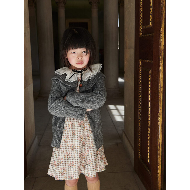 Eliza Gingham Dress, Charcoal - Dresses - 6