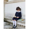 Marta Girl Long Sleeve Dress, Navy - Dresses - 5