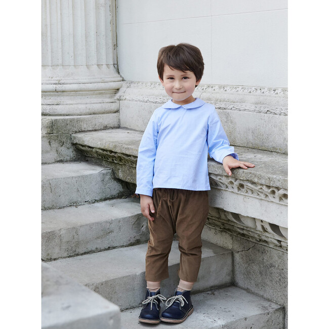 Leather Kids Desert Boots, Navy - Boots - 6