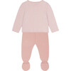 Pinto Merino Baby Girl Set, Pink Stripe - Mixed Apparel Set - 2 - thumbnail