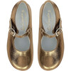 Leather Girl Mary Jane Shoes, Bronze - Mary Janes - 1 - thumbnail