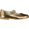 Leather Girl Mary Jane Shoes, Bronze - Mary Janes - 3