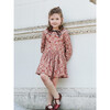 Metallic Leather Girl T-Bar Shoes, Red - T-Straps - 2