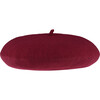 Kids Wool Beret, Burgundy - Hats - 1 - thumbnail