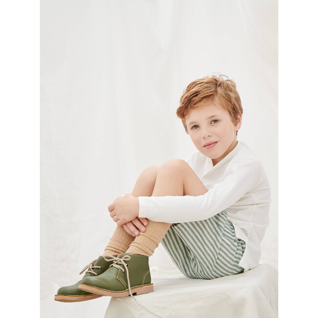 Alcomo Long Sleeve Boy Polo Shirt, White - Polo Shirts - 4