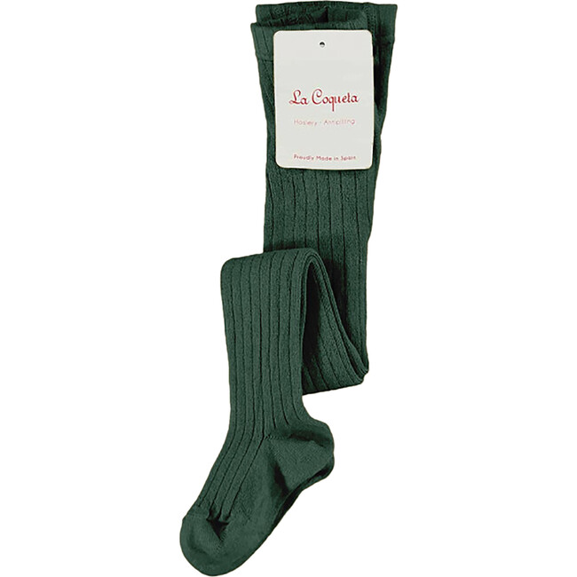 Ribbed Kids Tights, Fern - Pants - 2