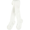 Ribbed Kids Tights, White - Pants - 1 - thumbnail
